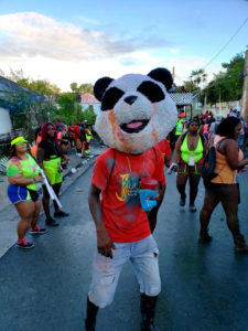 Because why shouldn't a j'ouvert celebrant dress as a panda? (Source photo by Melody Rames)