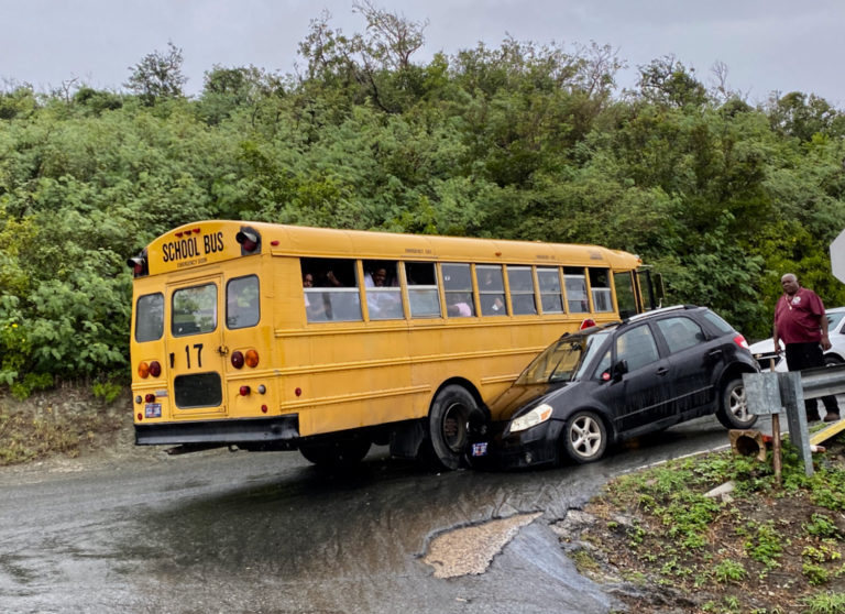 School Bus Involved in Accident on STT; None Injured