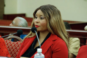 Africah Harrigan: Granddaughter to Beulah Harrigan, Africah Harrigan, provides testimony during the a hearing of the Committee on Culture, Historic Preservation, and Aging.q