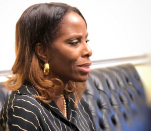 Delegate to Congress Stacey Plaskett discusses Trump's State of the Union speech, which she considered 'a call to action.' (Source photo by April Knight)