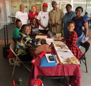 Members of the V.I. League of Women Voters register voters on St. Thomas. (Photo provided)