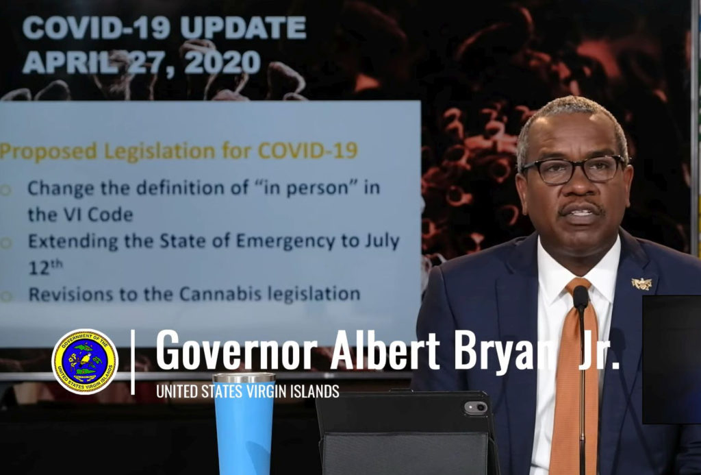 Gov. Albert Bryan, Jr. announces a new order for a phased reopening will be announced.