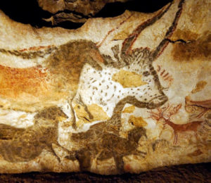 The Lascaux cave drawings in France are an early example of humanity's urge to create.