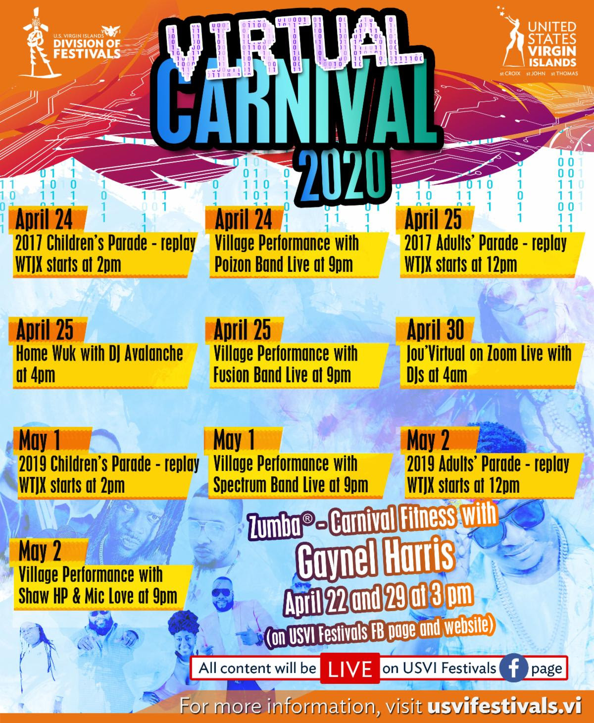 Division of Festivals Announces Expanded Virtual Carnival St. Croix