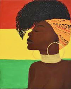 Haley Jennings won the "People's Choice Award" for this painting. (Image from the Virgin Islands Council of the Arts)