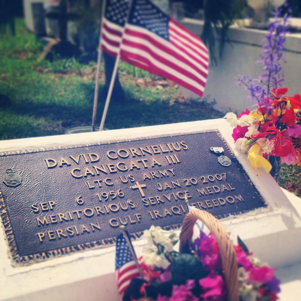 The tombstone of Lt. Col. David Cornelius Canegata III. (Phoot submitted by Nicole Canegata)
