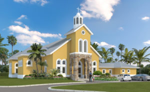 Architect's rendering of the St. Theresa chapel to be built on the King HNill Road.