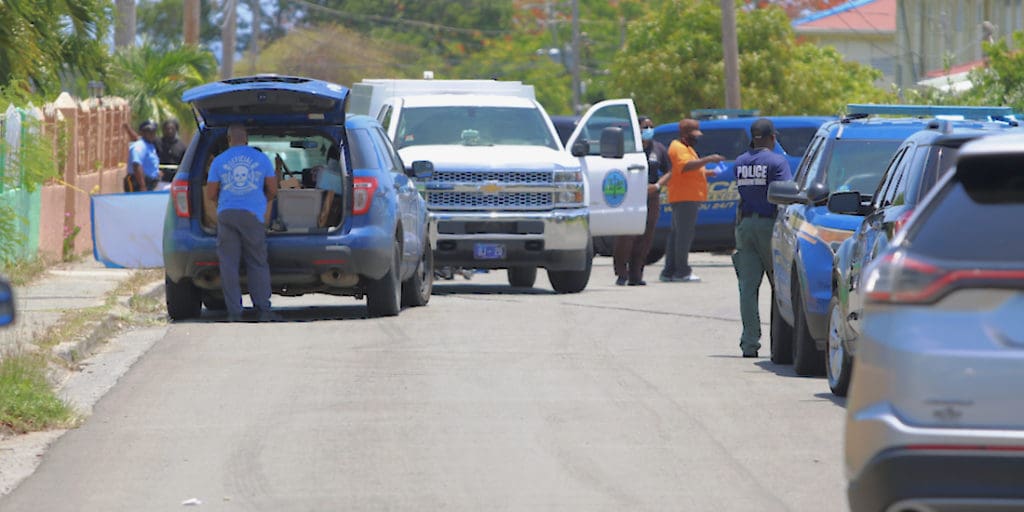 VIPD detectives and officers respond to the Smithfield/Two Brothers area, where 23-year-old Nathaniel Heywood was shot and killed. (VIPD photo)