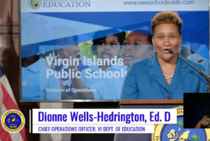 Education’s Chief Operating Officer Dionne Wells-Hedrington highlights the main points of the new master plan. (Screen capture)