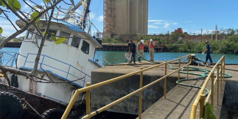 Oil Cleanup Continues for Abandoned Tugboat