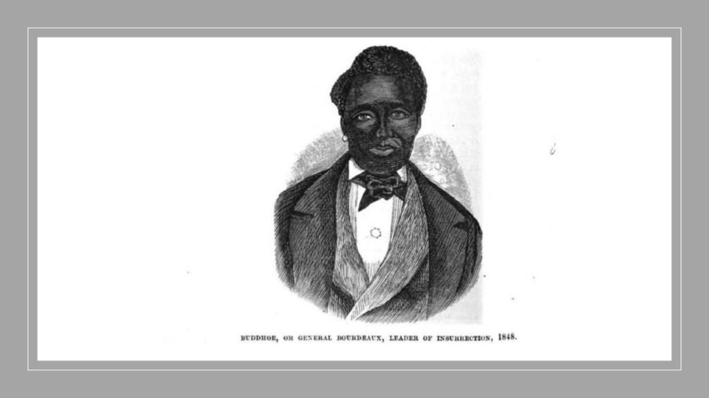 A portrait of John Bordeaux. (Image from “Leaflets from the Danish West Indies”, Chas. Edwin Taylor, M.D., F.R.G.S, 1888)