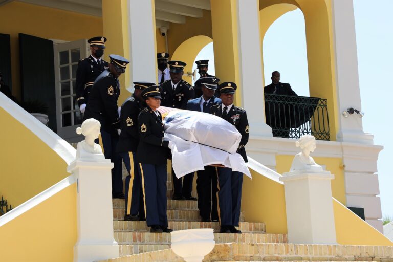 Gov. Charles W. Turnbull Body Lay in State at Government House on STX