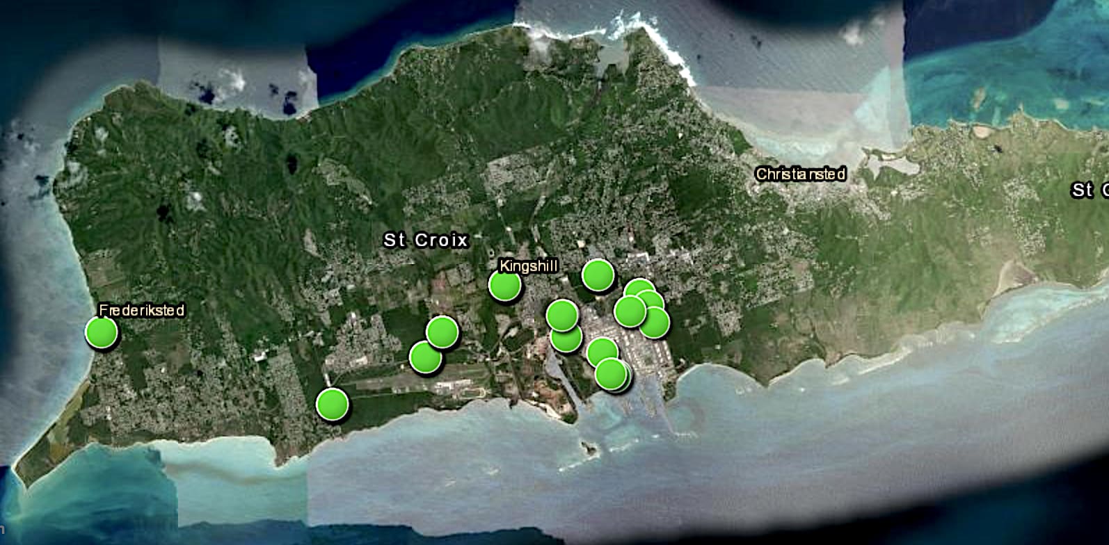 The Environmental Protection Agency’s air-monitoring website shows no need for concern as chemicals were removed from the St. Croix oil refinery. (Screenshot of EPA website)