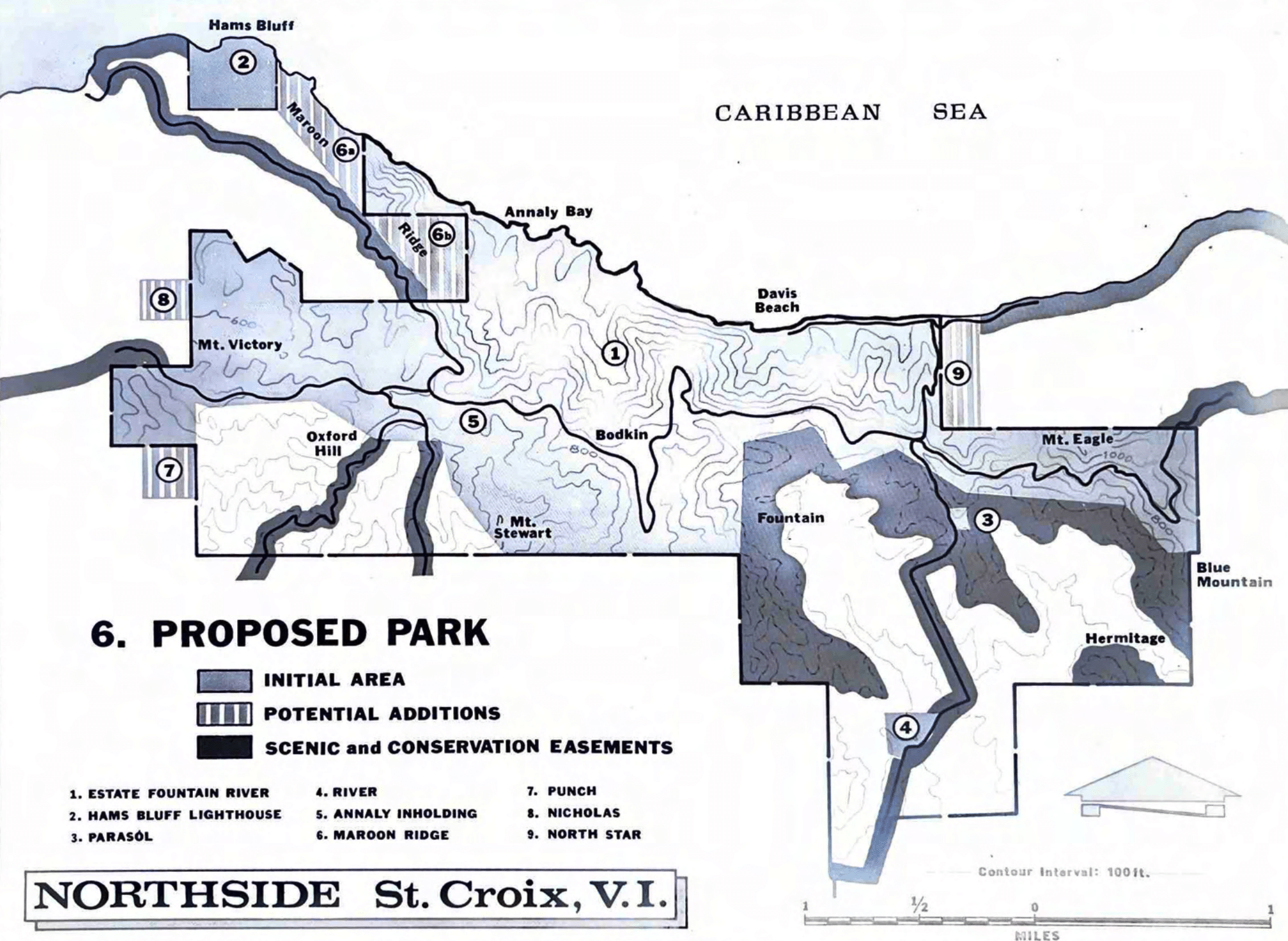 In 1969, this was the proposed regional park boundaries of the Great Northwest of St. Croix. When I read the document of the northwest of St. Croix to set aside land for the people of these islands as the people territorial park, I wanted to cry because we have dropped the ball repeatedly. The question comes to mind why the northwest park didn’t happen over a half century ago?
