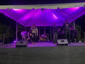 The band warms up at the Taste of St. Croix. (Source photo by Diana Dias)