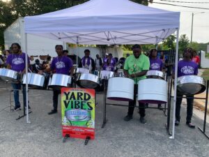 Yard Vibes, an adult steel pan band from St. Thomas. (Source photo by Kerrin Margiano)