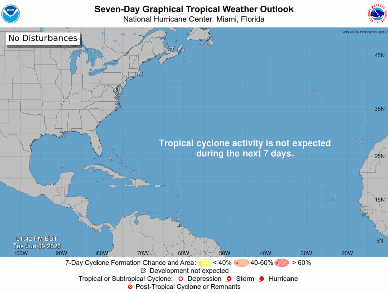 Tropical Outlook: Pacific Sees Tropical Activity, Atlantic Basin Currently Quiet